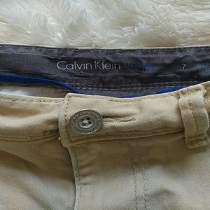 Boys khaki Calvin Klein shorts
